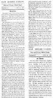 Editorial in the weekly San Diego Union