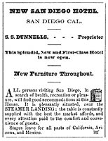Advertisement for New San Diego Hotel