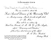 University Club invitation