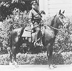Alfred D. Schnepp and his mount Black Dan